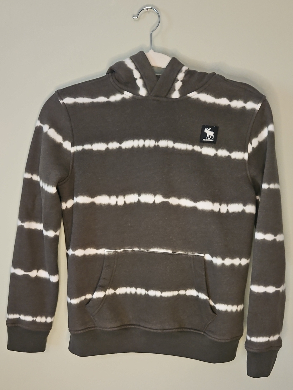 Abercrombie & Fitch Green Tea and White Tie-Dye Hooded Sweatshirt